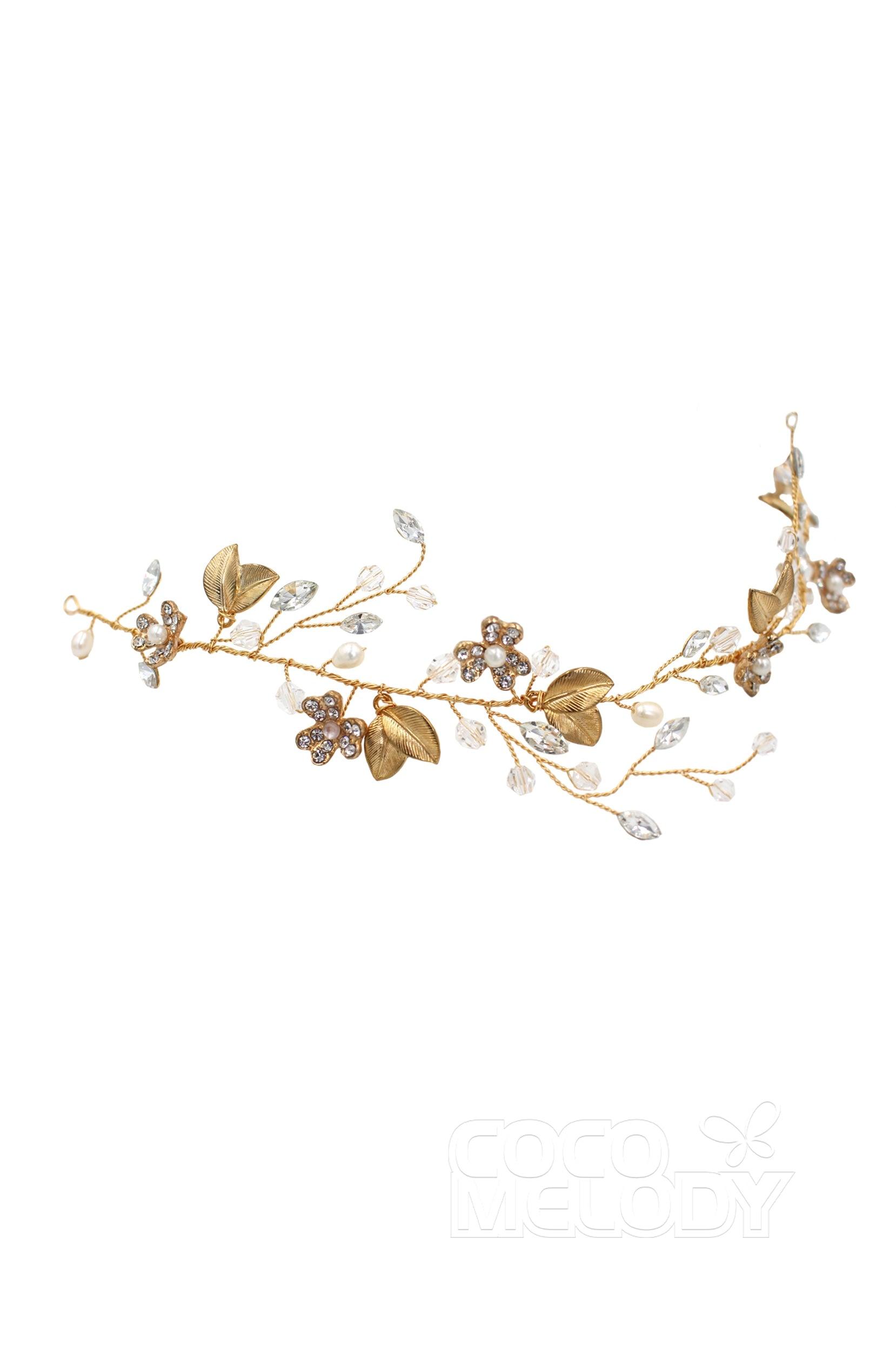 Alloy Headbands with Imitation Pearl and Crystals CH0207 - COCOMELODY