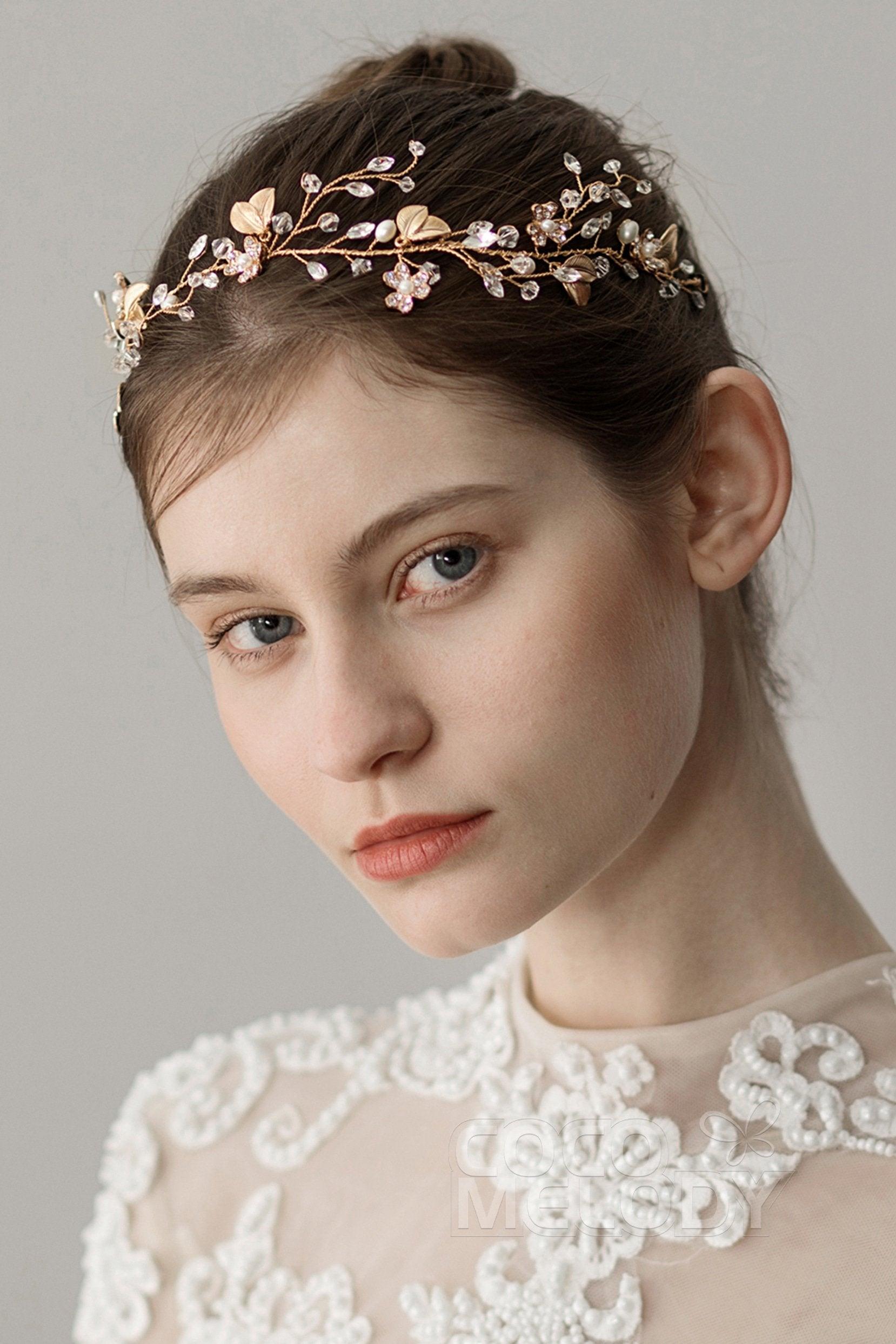 Alloy Headbands with Imitation Pearl and Crystals CH0207 - COCOMELODY
