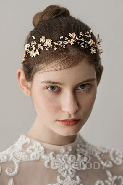 Alloy Headbands with Imitation Pearl and Crystals CH0207