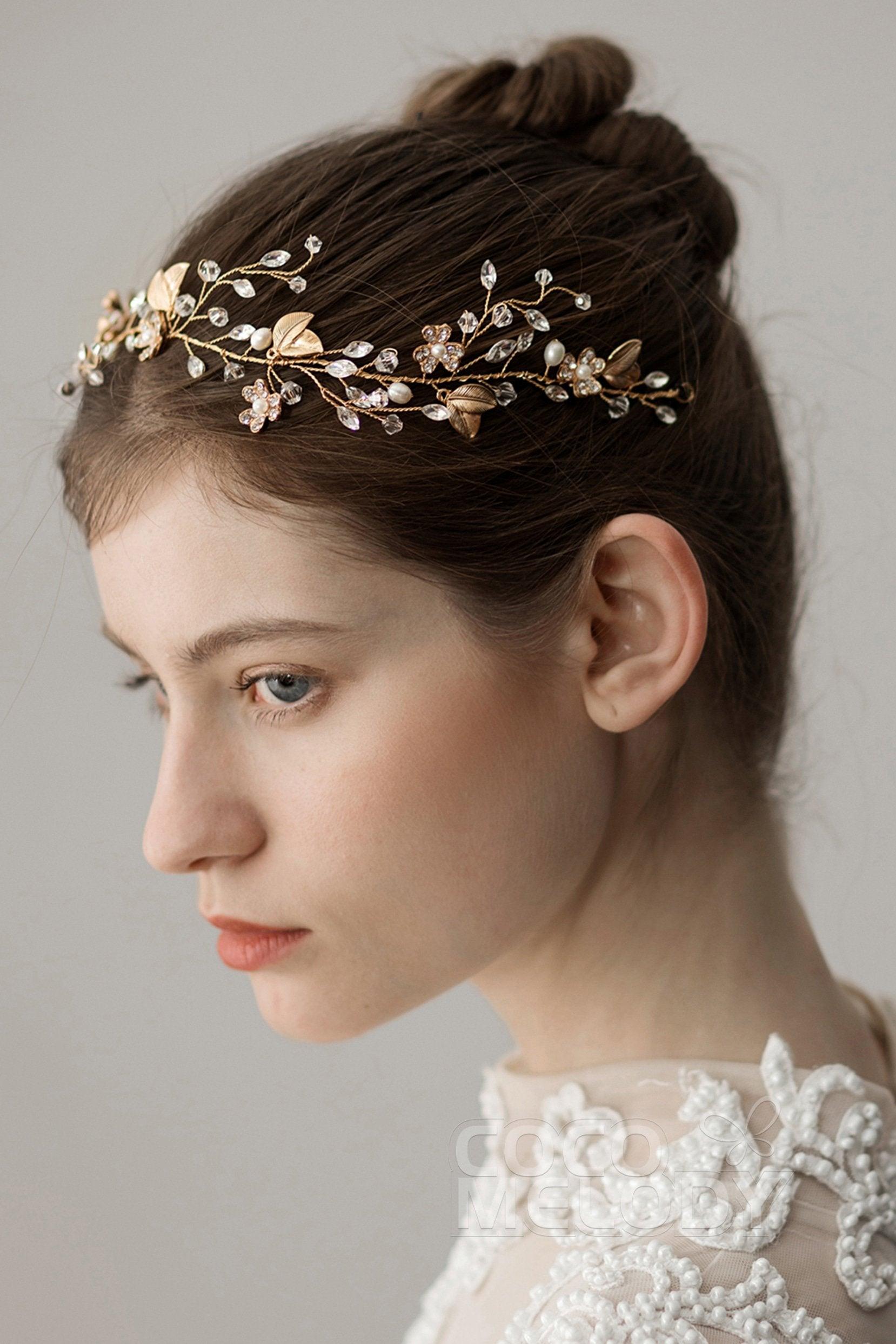 Alloy Headbands with Imitation Pearl and Crystals CH0207 - COCOMELODY