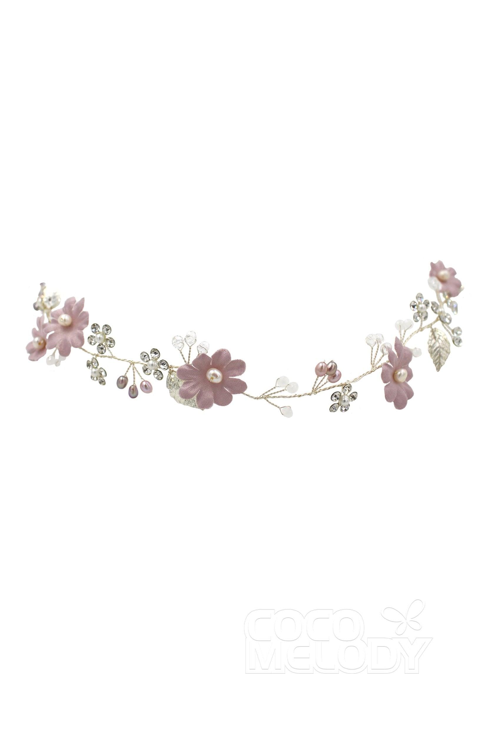 Alloy Headbands with Flower and Crystals CH0209 - COCOMELODY