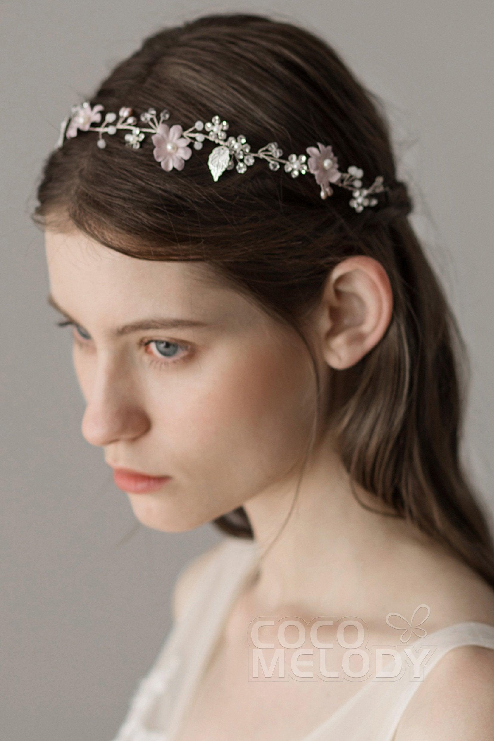 Alloy Headbands with Flower and Crystals CH0209 - COCOMELODY