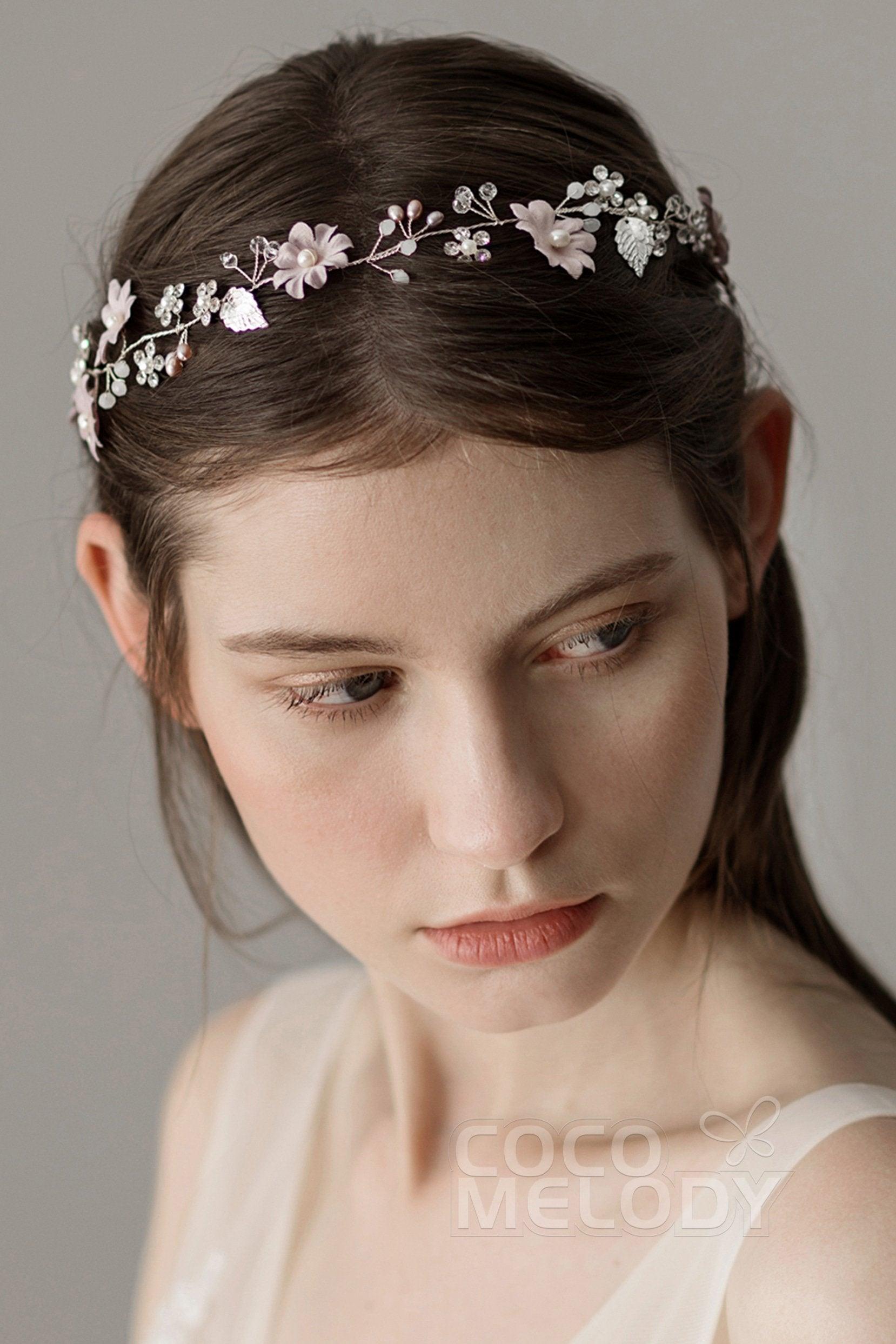 Alloy Headbands with Flower and Crystals CH0209 - COCOMELODY