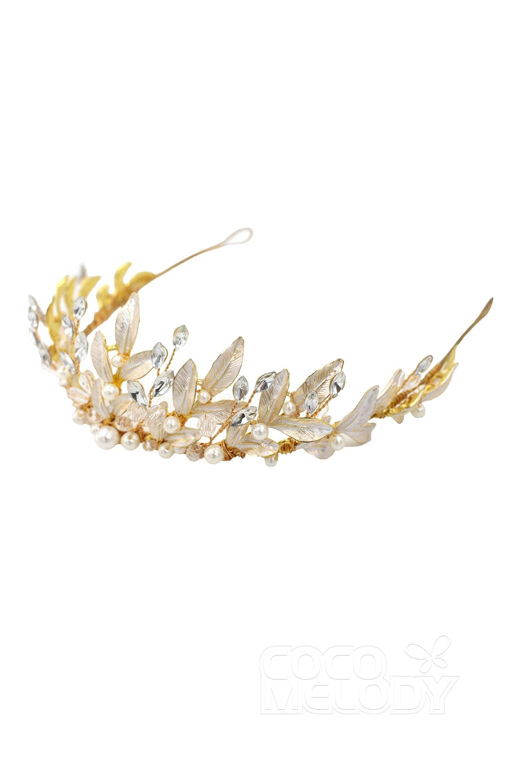 Alloy Tiaras with Imitation Pearl and Crystals CH0217 - COCOMELODY