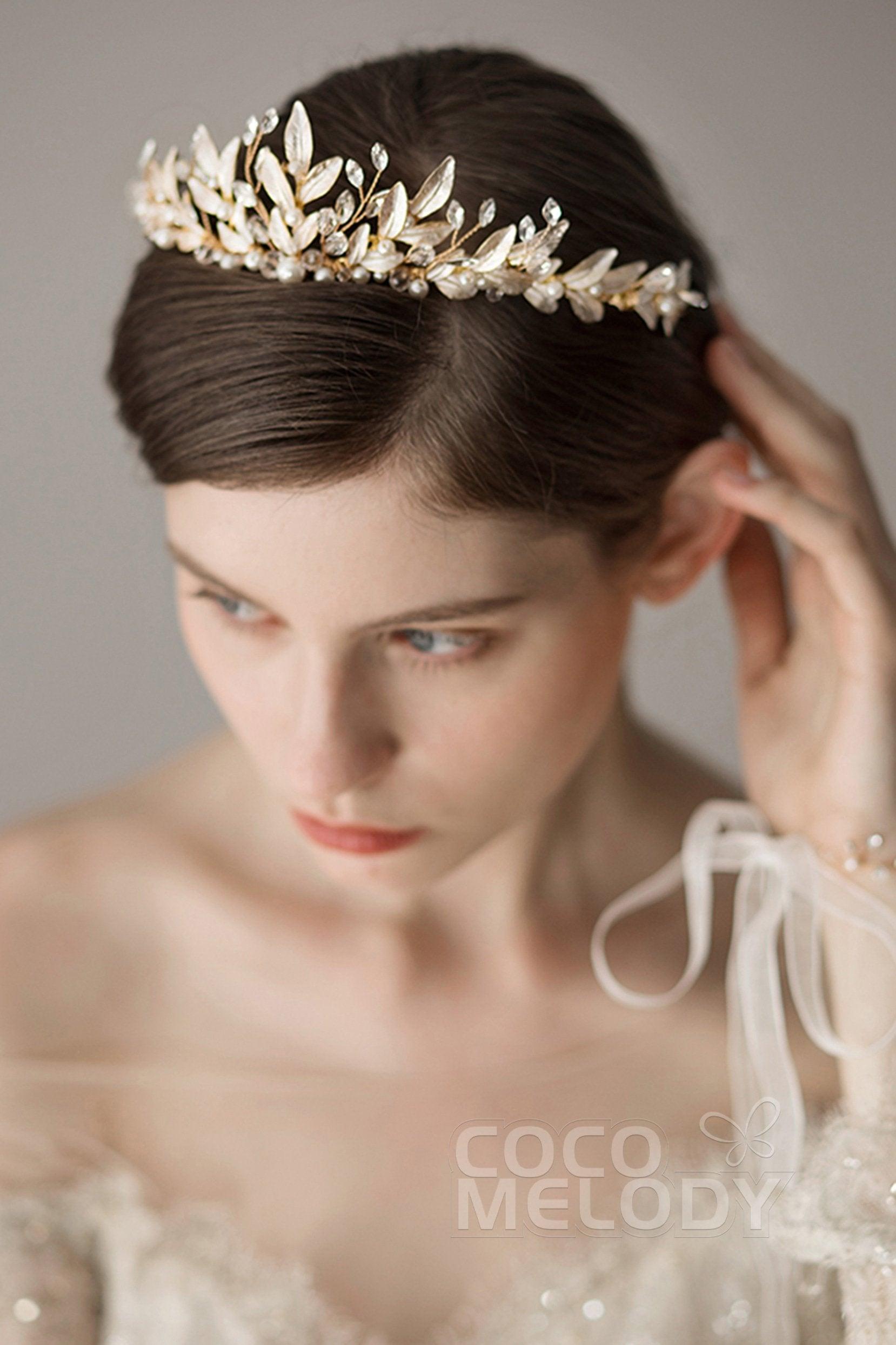 Alloy Tiaras with Imitation Pearl and Crystals CH0217 - COCOMELODY
