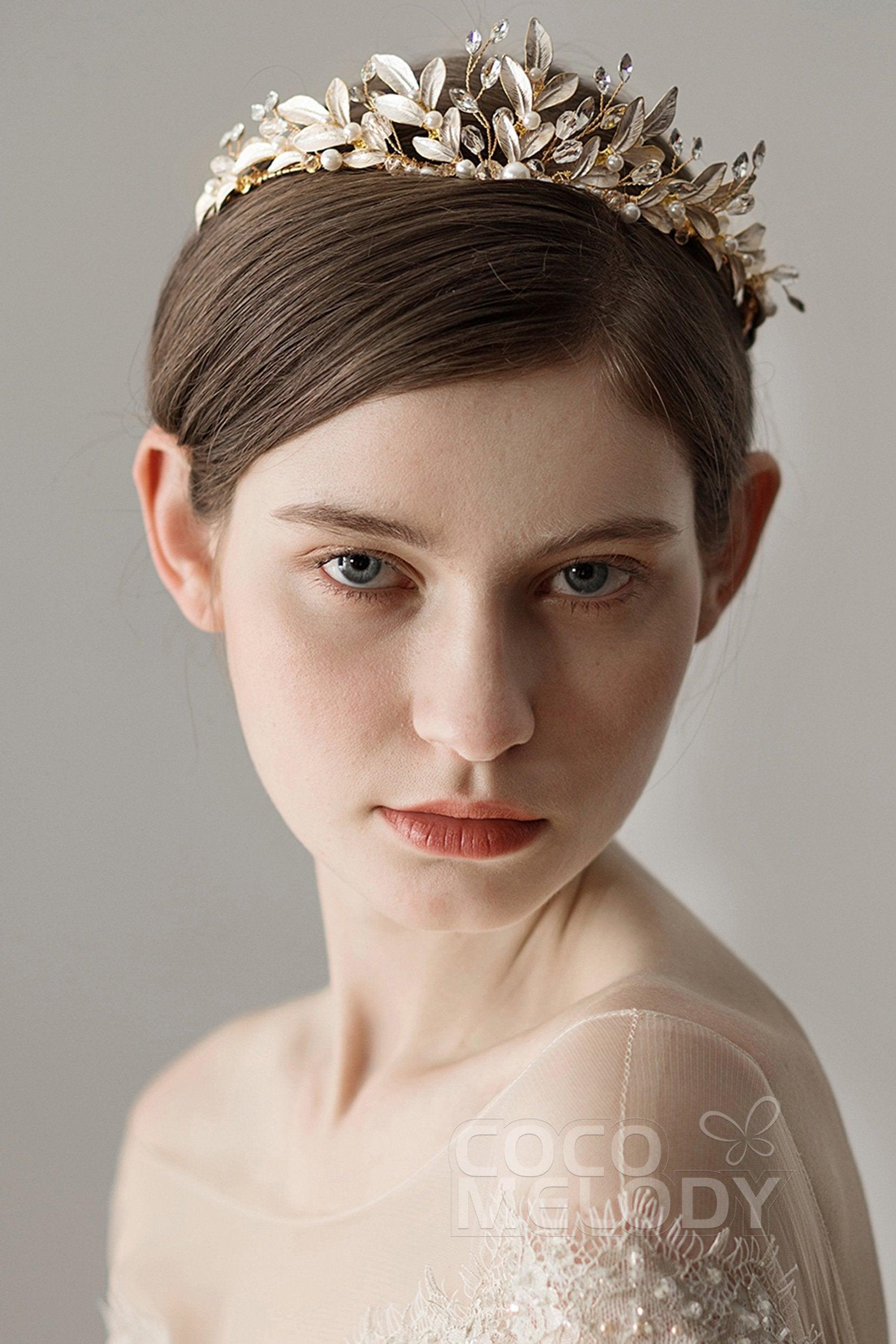 Alloy Tiaras with Imitation Pearl and Crystals CH0217 - COCOMELODY