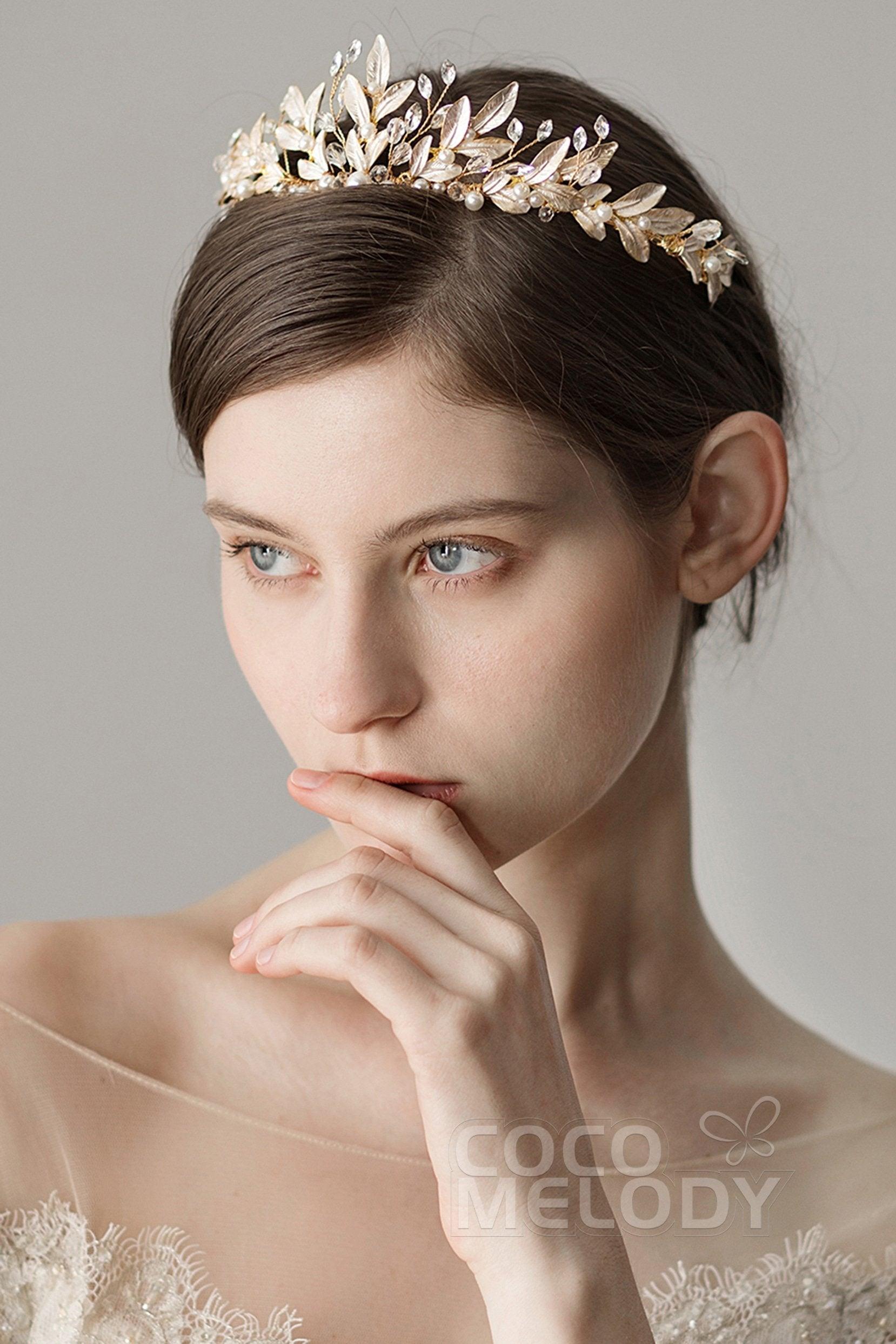 Alloy Tiaras with Imitation Pearl and Crystals CH0217 - COCOMELODY