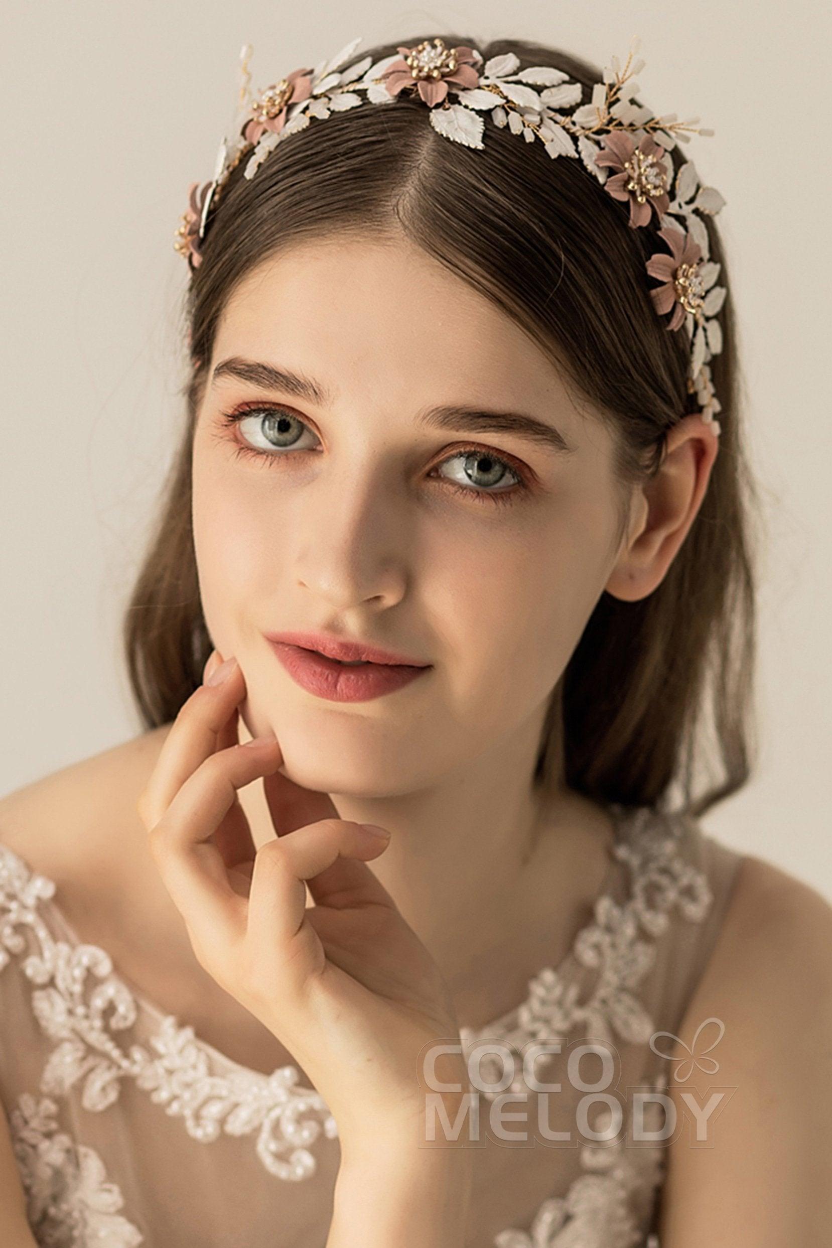 Alloy Headbands with Flower CH0259 - COCOMELODY
