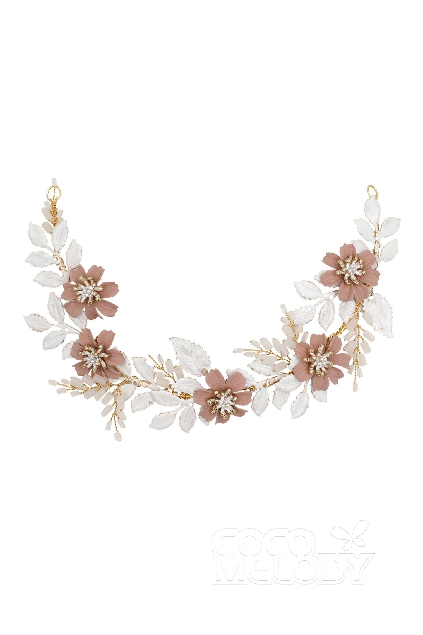 Alloy Headbands with Flower CH0259 - COCOMELODY