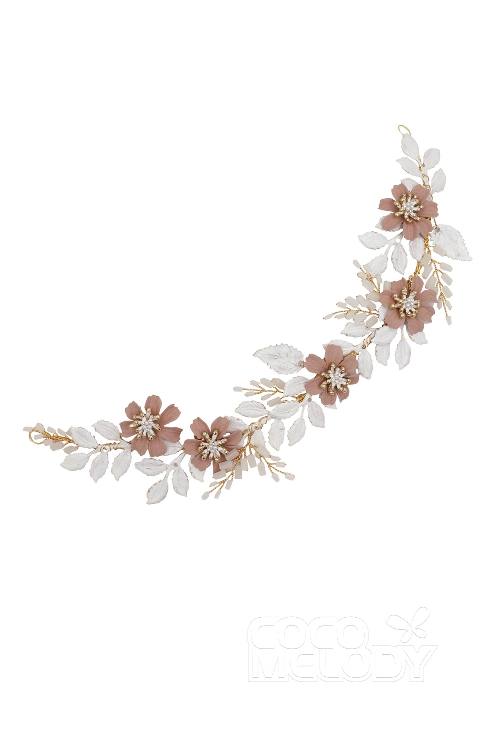 Alloy Headbands with Flower CH0259 - COCOMELODY