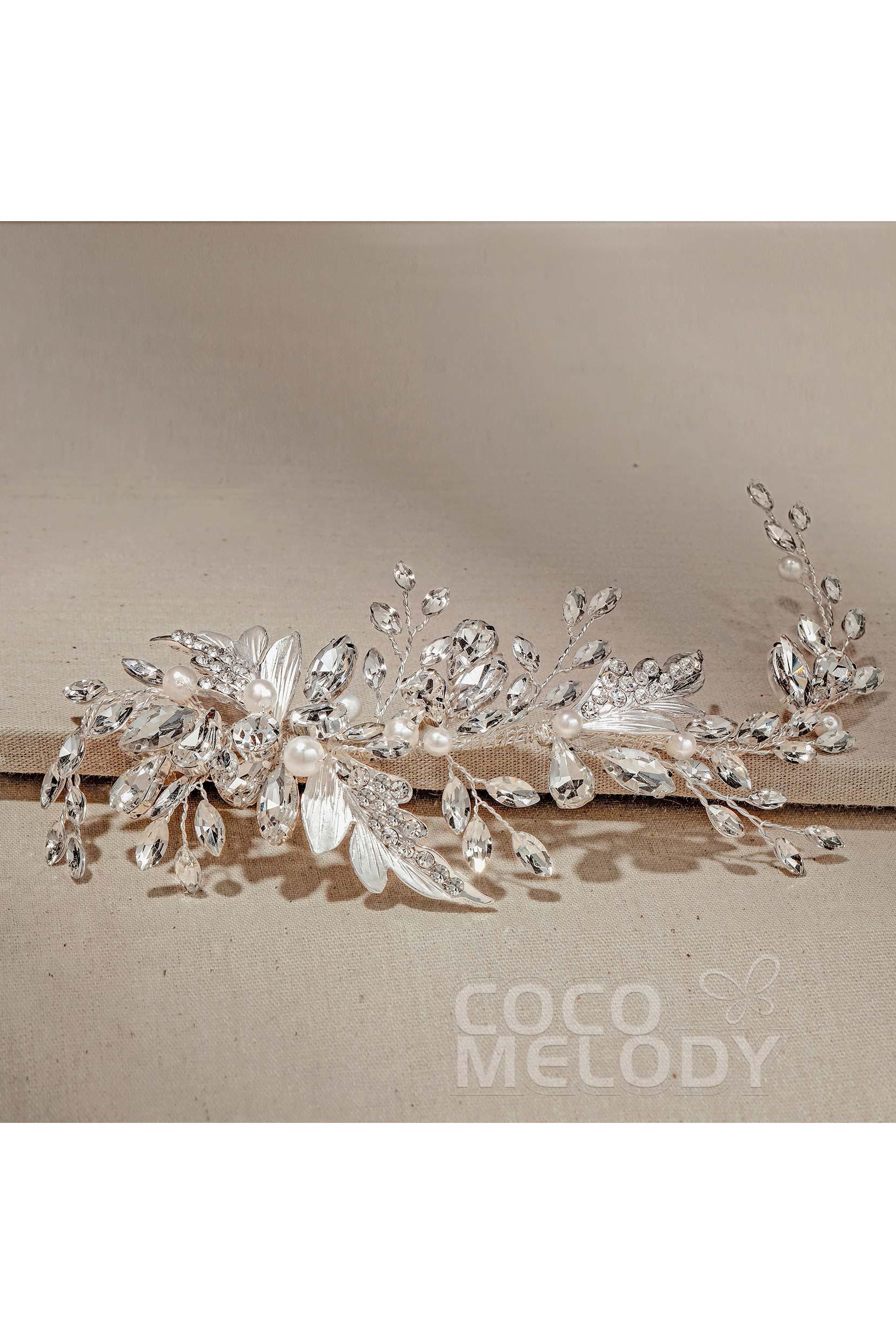 Alloy Headpieces with Imitation Pearl and Rhinestone CH0272 - COCOMELODY