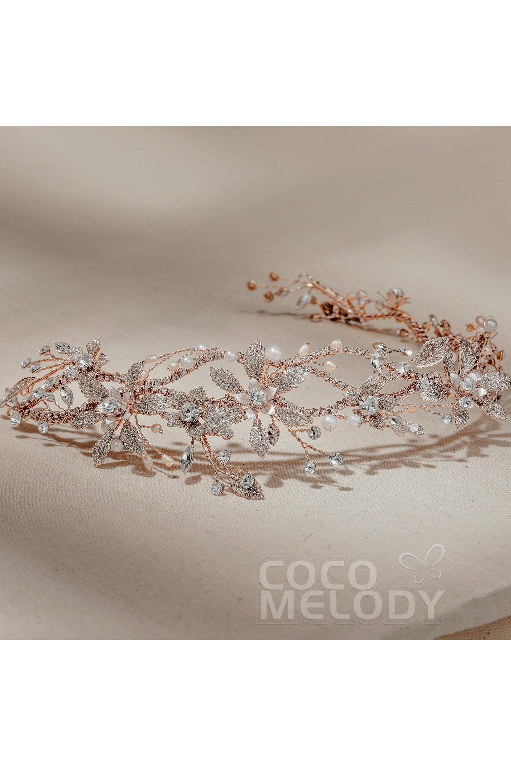 Alloy Headpieces with Pearl and Rhinestone CH0273 - COCOMELODY