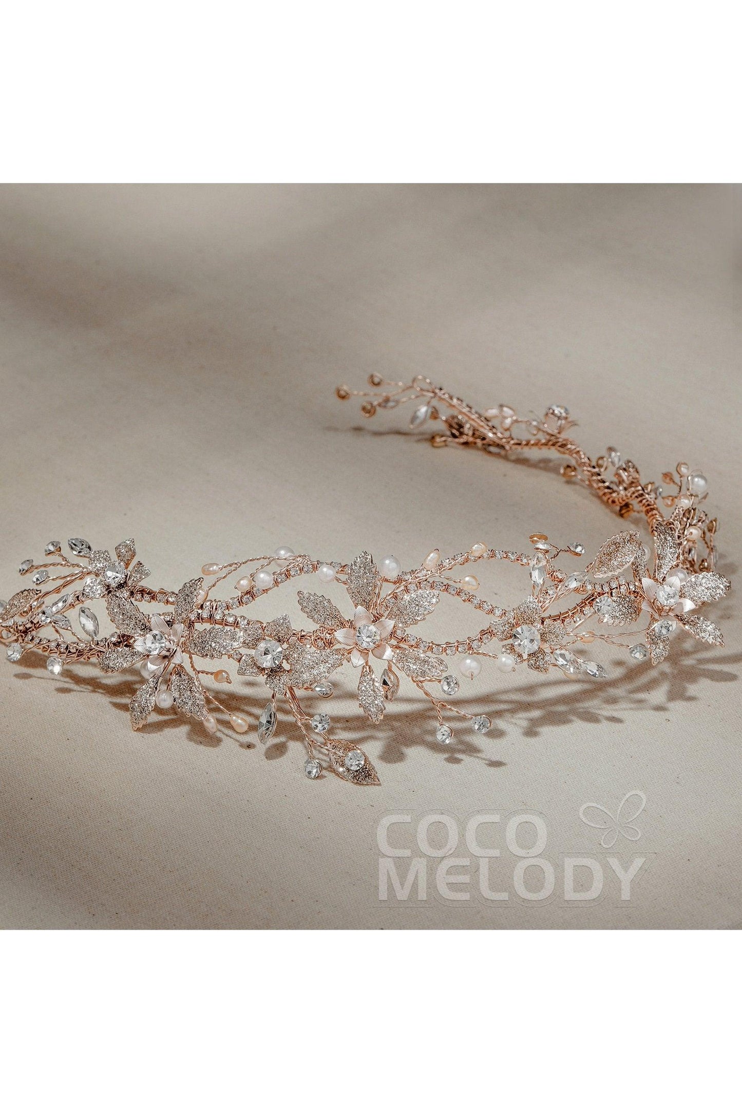 Alloy Headpieces with Pearl and Rhinestone CH0273 - COCOMELODY