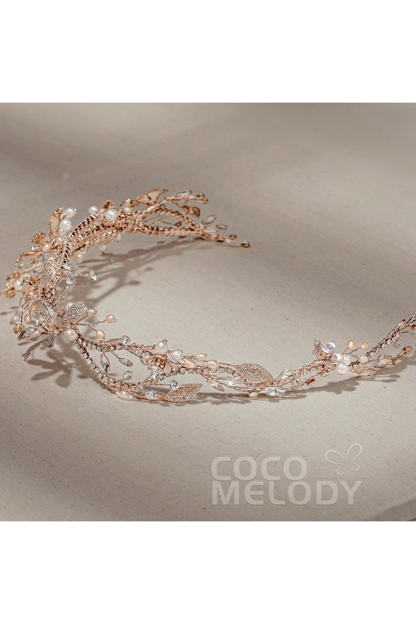 Alloy Headpieces with Pearl and Rhinestone CH0273 - COCOMELODY