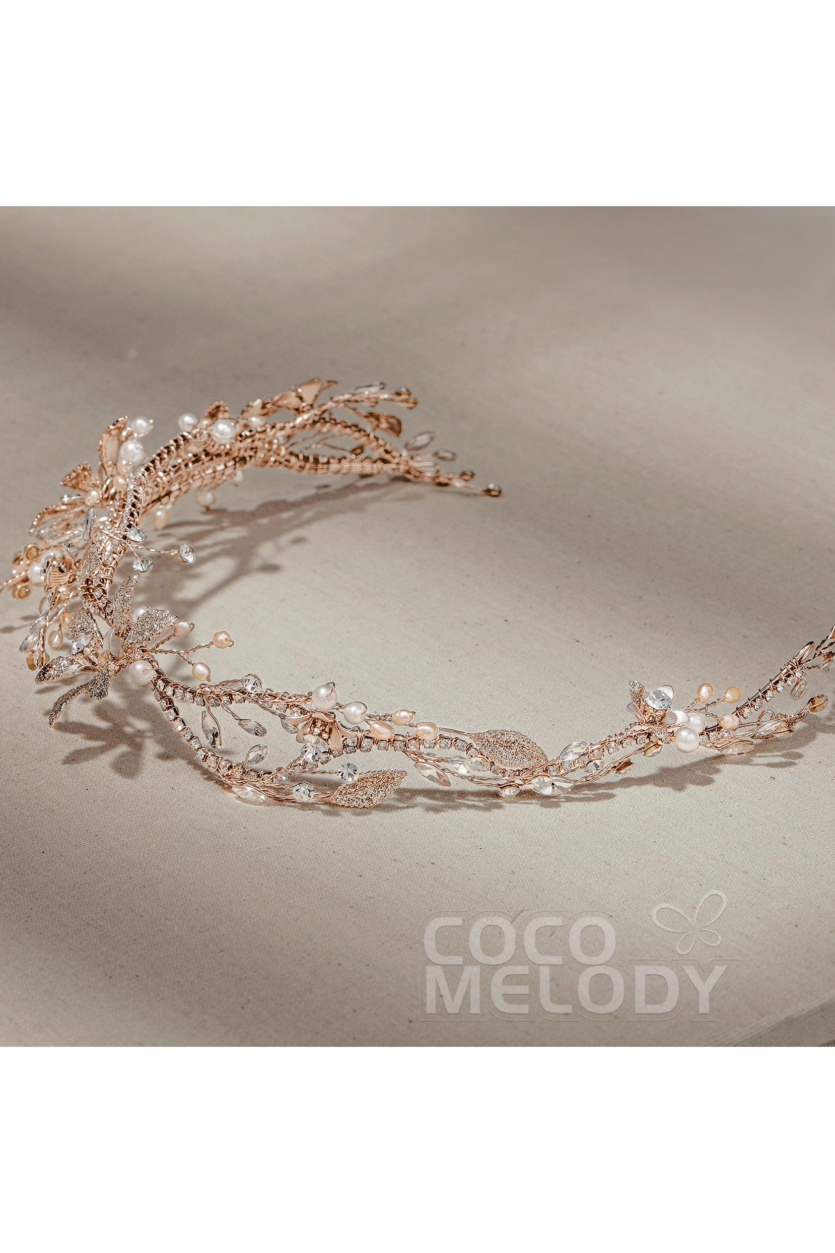 Alloy Headpieces with Pearl and Rhinestone CH0273 - COCOMELODY