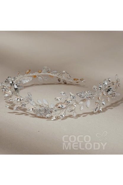 Alloy Headpieces with Rhinestone and Opal CH0274