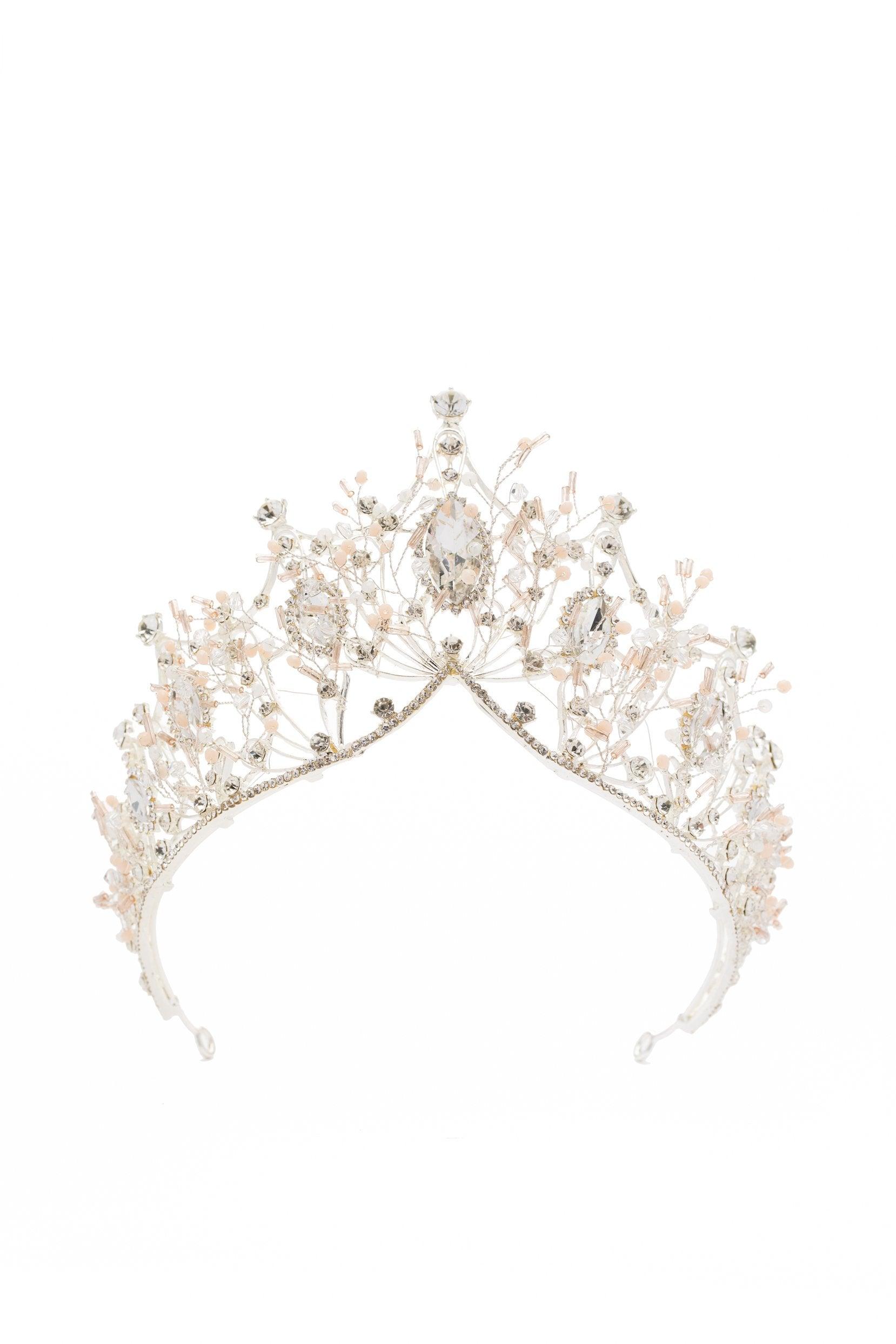 Alloy Tiaras with Beads Rhinestone CH0369 - COCOMELODY