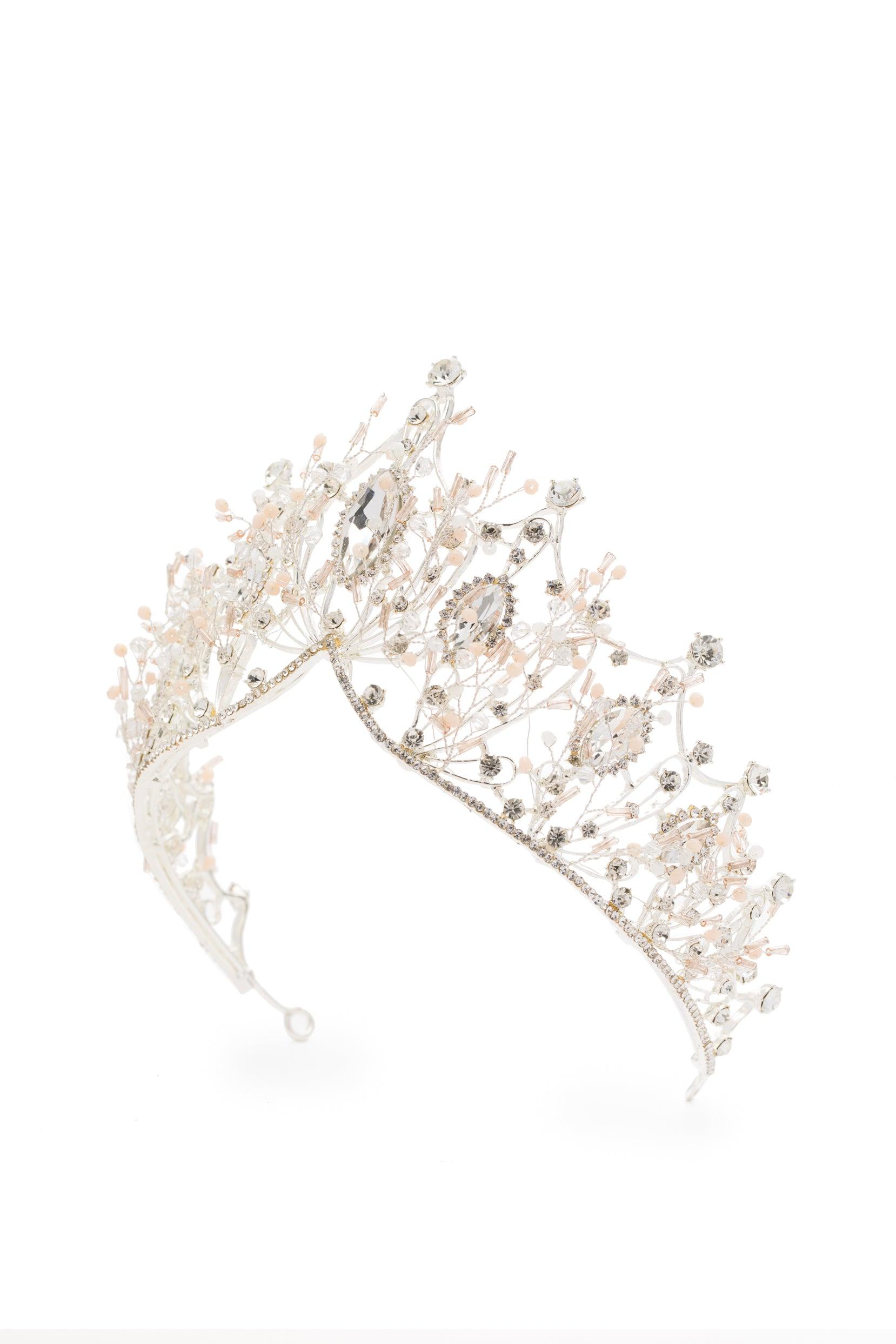 Alloy Tiaras with Beads Rhinestone CH0369 - COCOMELODY