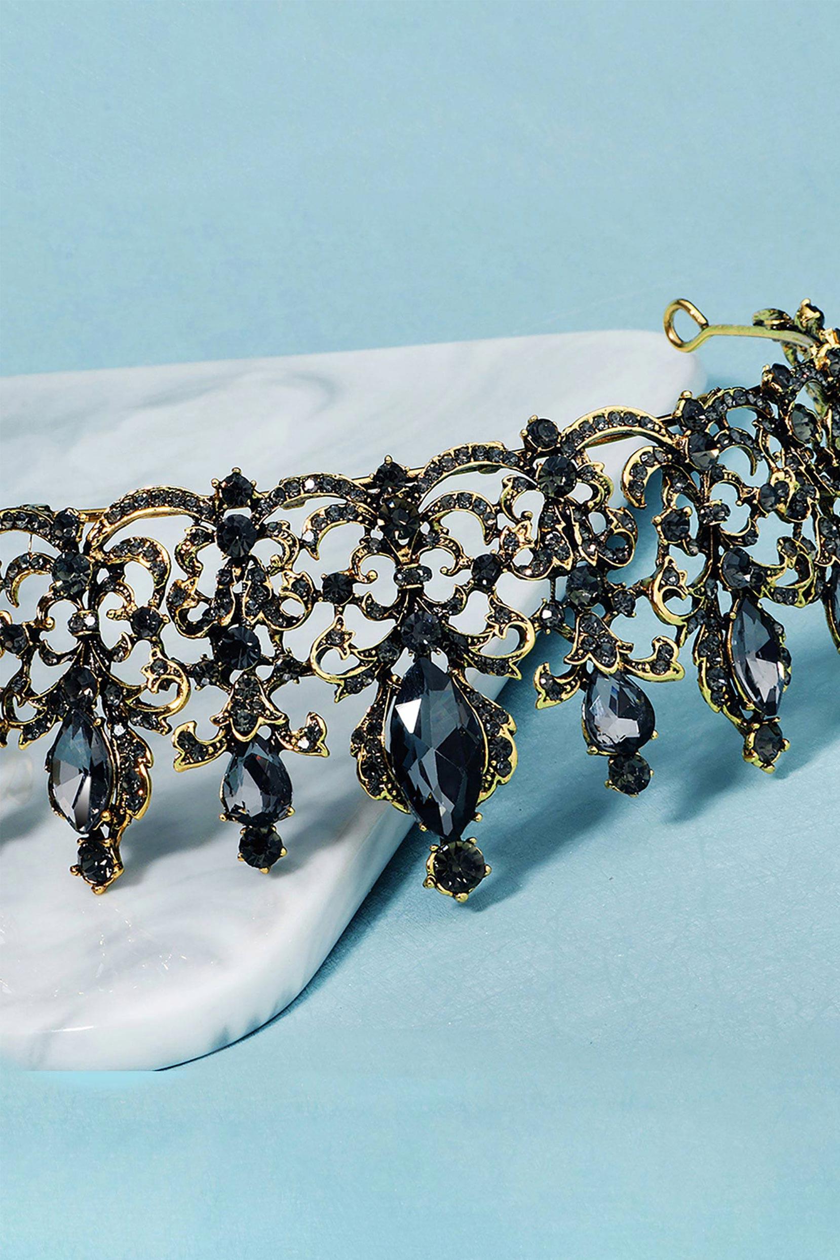 Alloy Tiaras with Rhinestone CH0390 - COCOMELODY