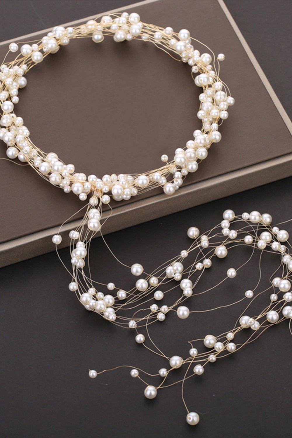 Imitation Pearl Headbands with CH0405 - COCOMELODY