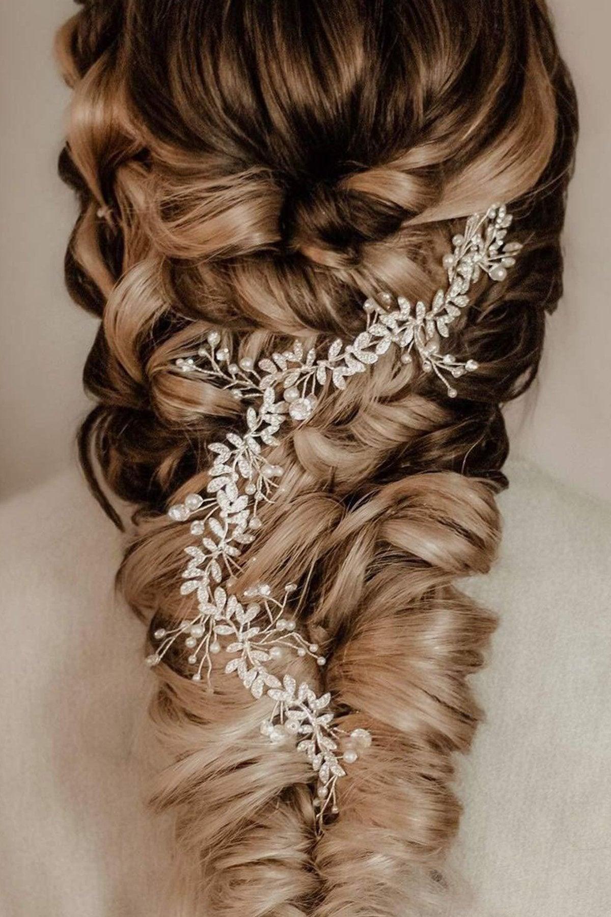 Alloy Headbands with Rhinestone Pearls CH0406 - COCOMELODY