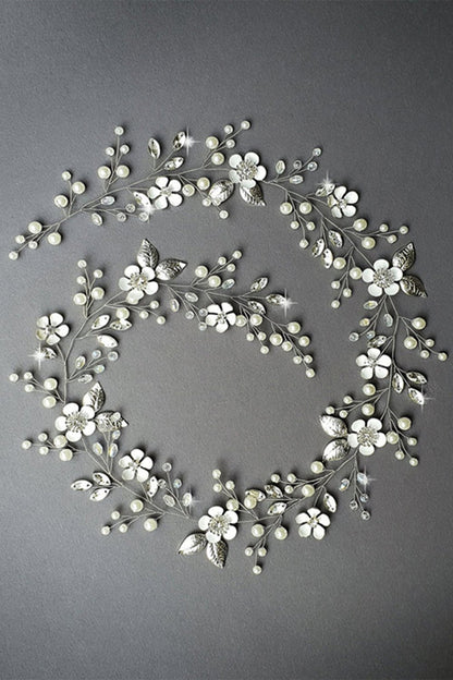 Alloy Headbands with Pearls CH0407