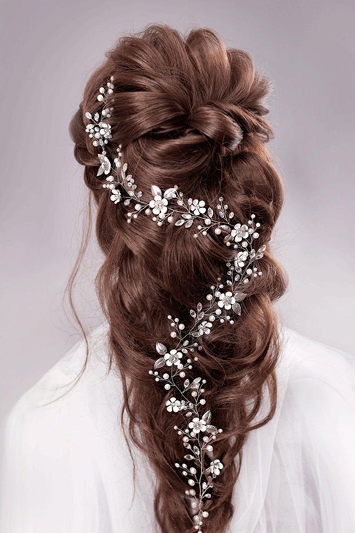 Alloy Headbands with Pearls CH0407