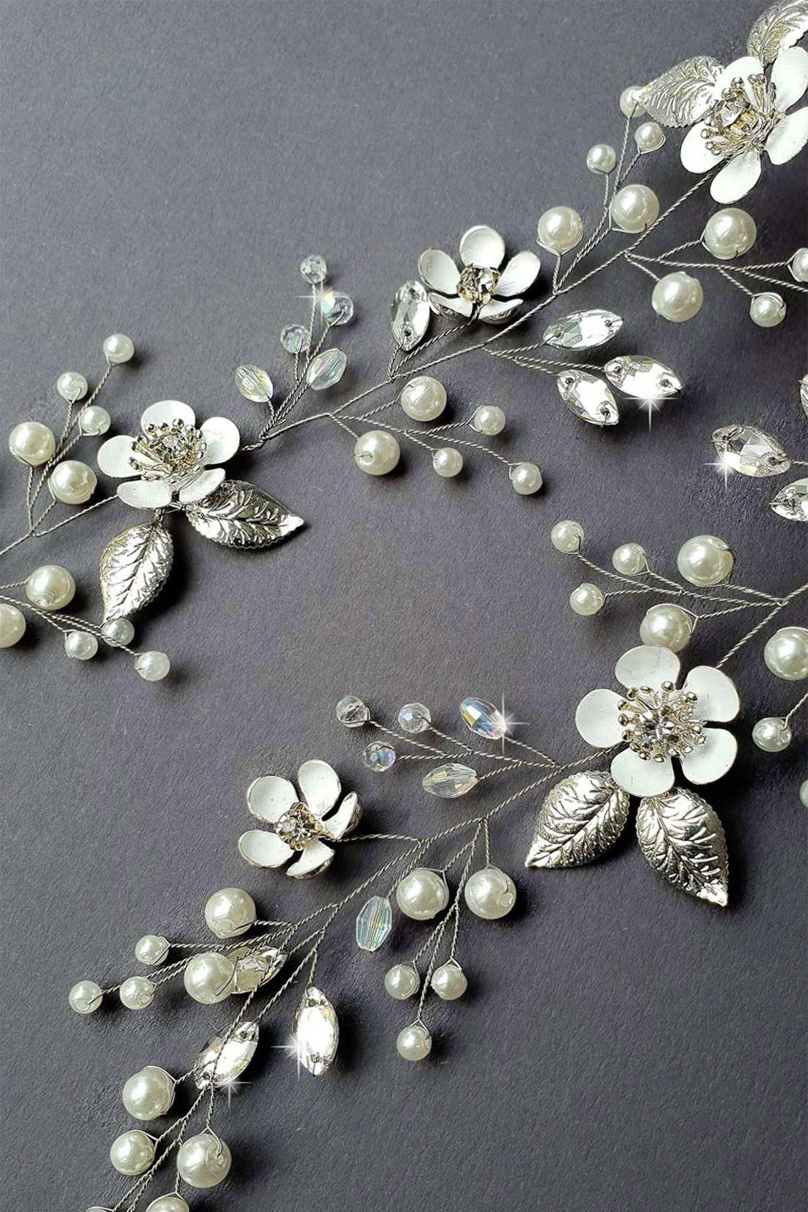 Alloy Headbands with Pearls CH0407 - COCOMELODY
