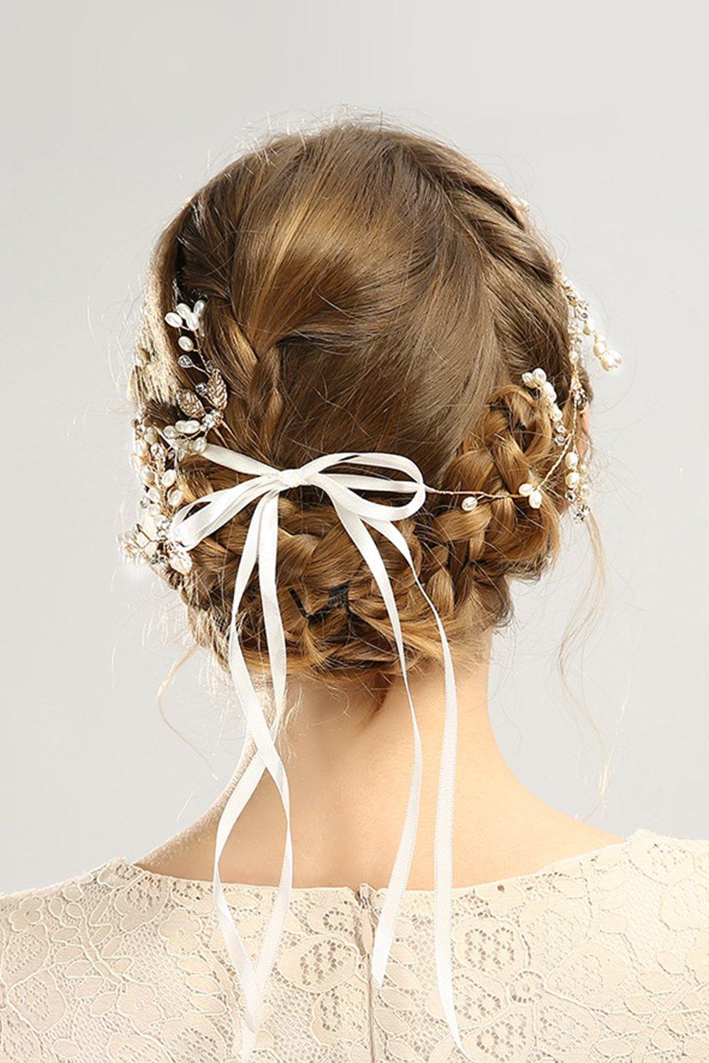Alloy Headbands with Rhinestone Pearls CH0411 - COCOMELODY