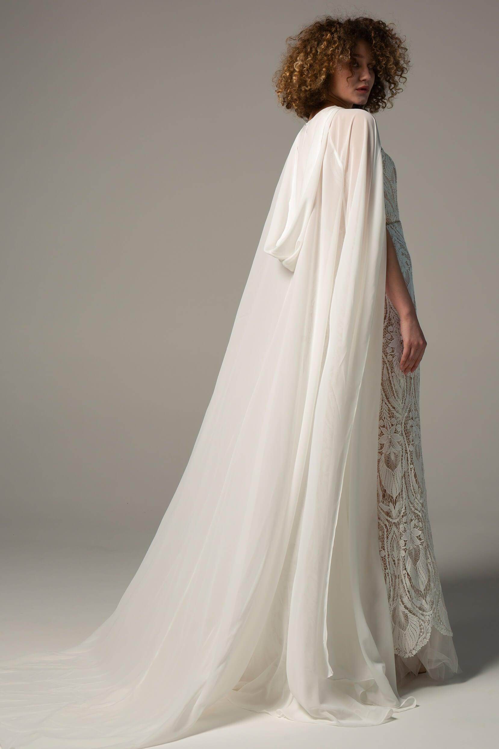 Queenly Chiffon Wedding Wrap CJ0070 - COCOMELODY