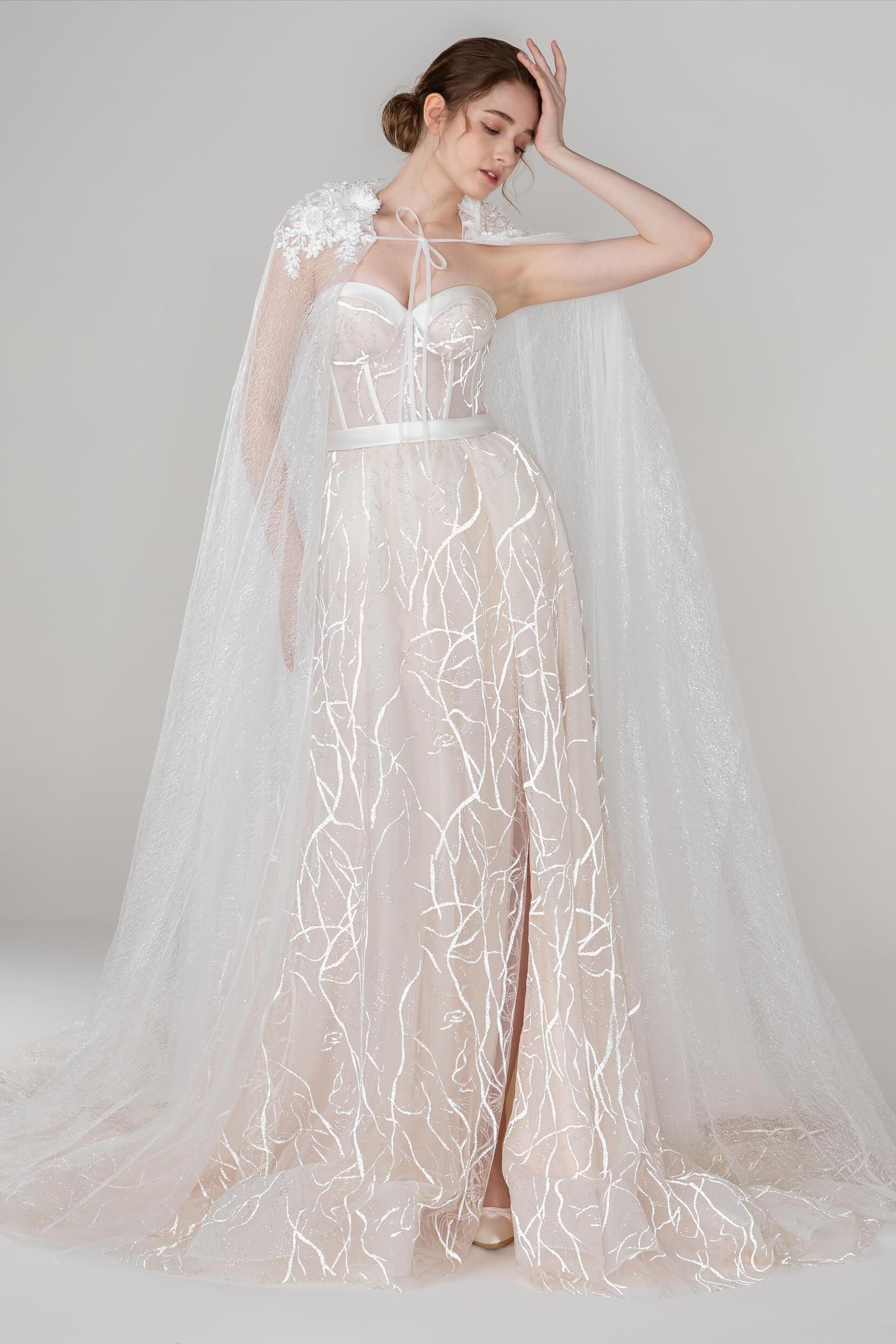 Elegant Tulle Wedding Wrap with Appliques CJ0093 - COCOMELODY