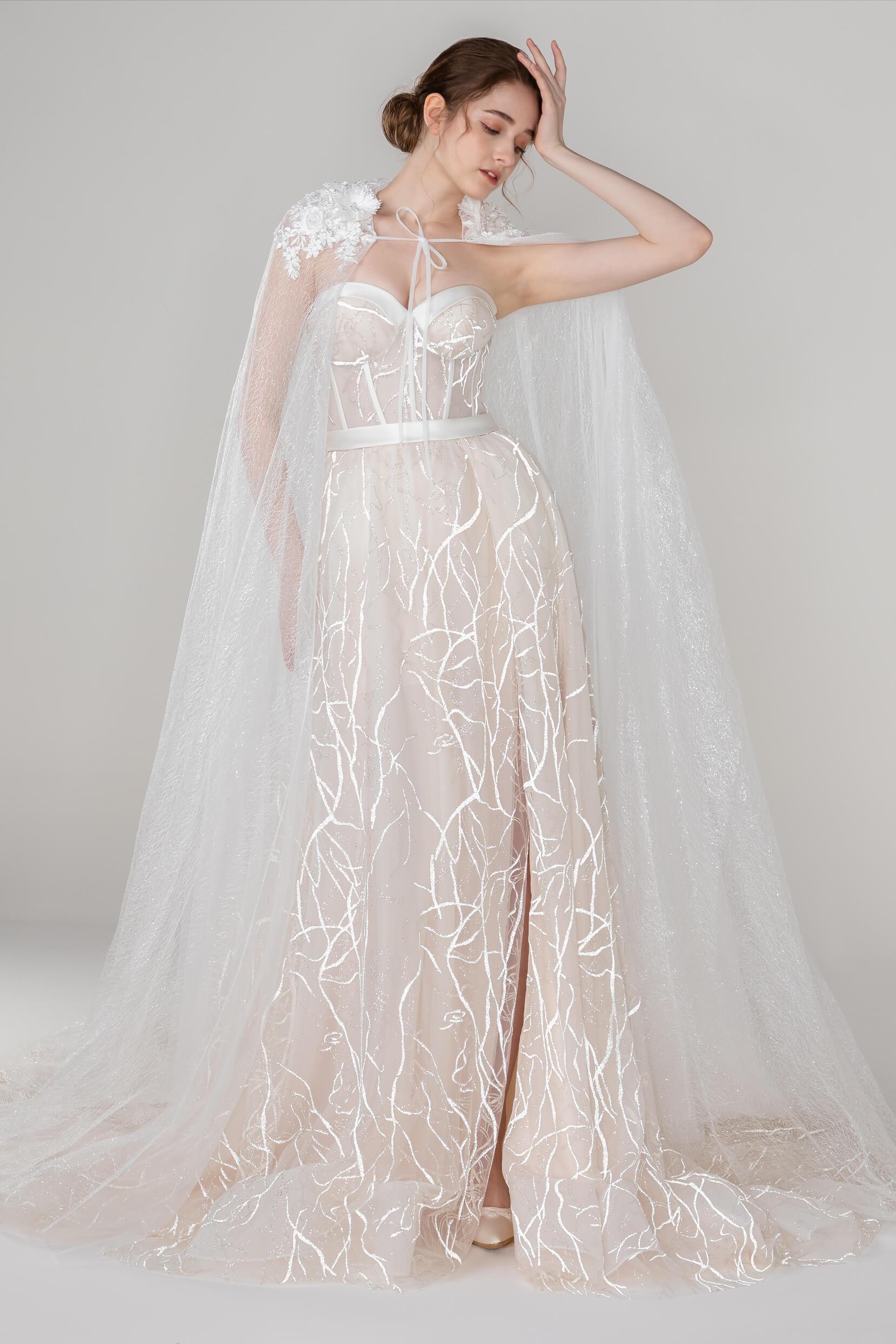 Elegant Tulle Wedding Wrap with Appliques CJ0093 - COCOMELODY