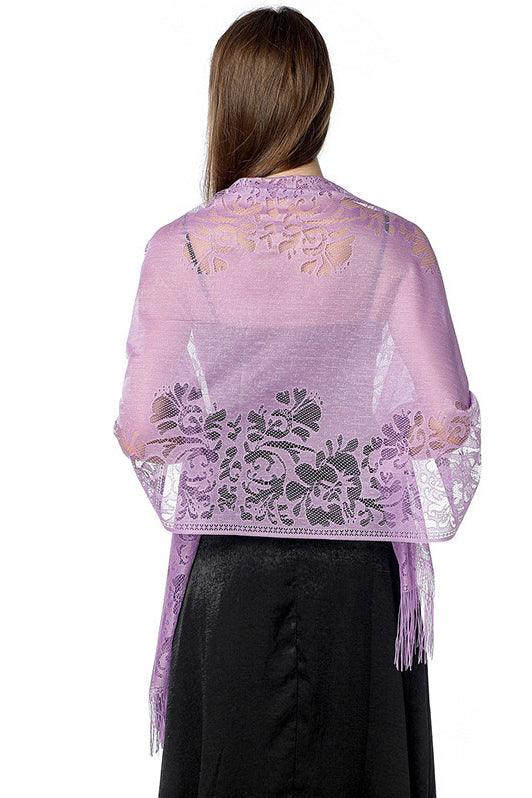 Lace Shawl with Tassels CJ0101 - COCOMELODY