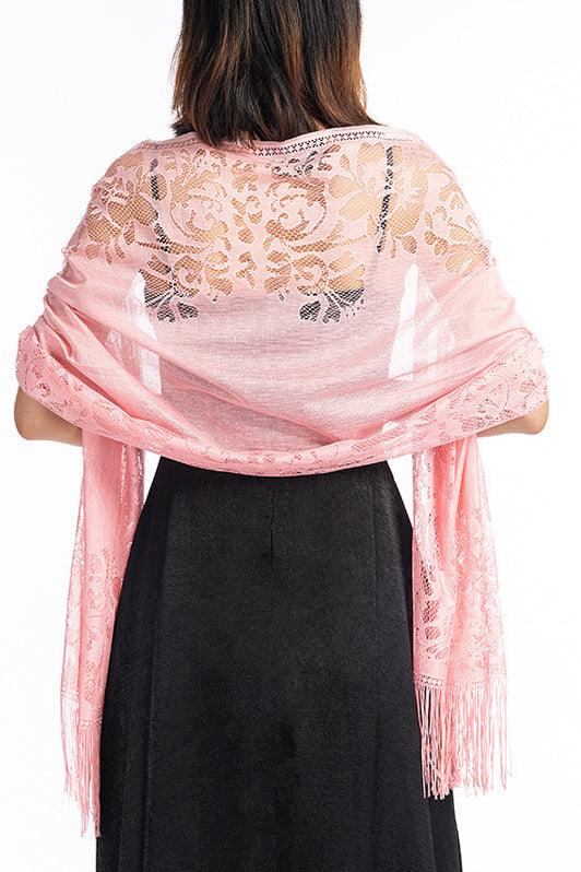 Lace Shawl with Tassels CJ0101 - COCOMELODY