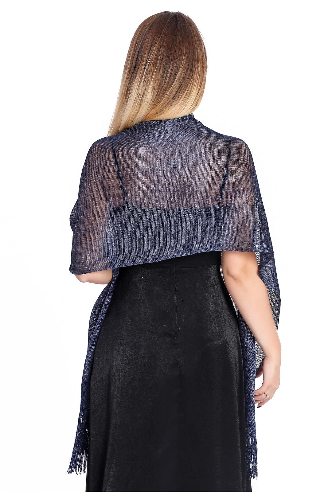 Polyester Shawl with Tassels CJ0102 - COCOMELODY