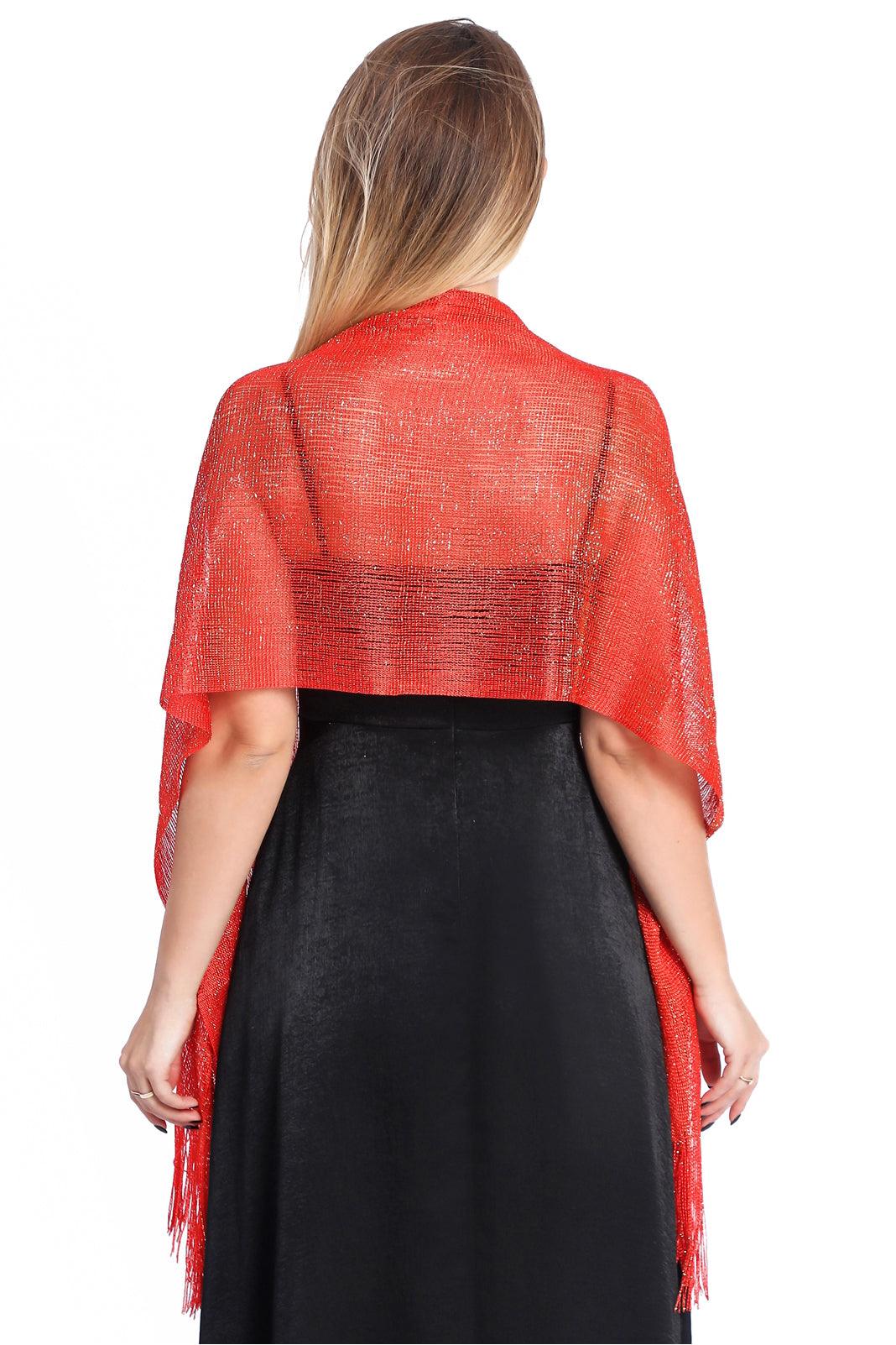 Polyester Shawl with Tassels CJ0102 - COCOMELODY