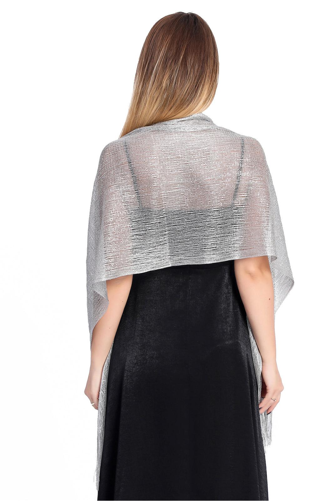 Polyester Shawl with Tassels CJ0102 - COCOMELODY