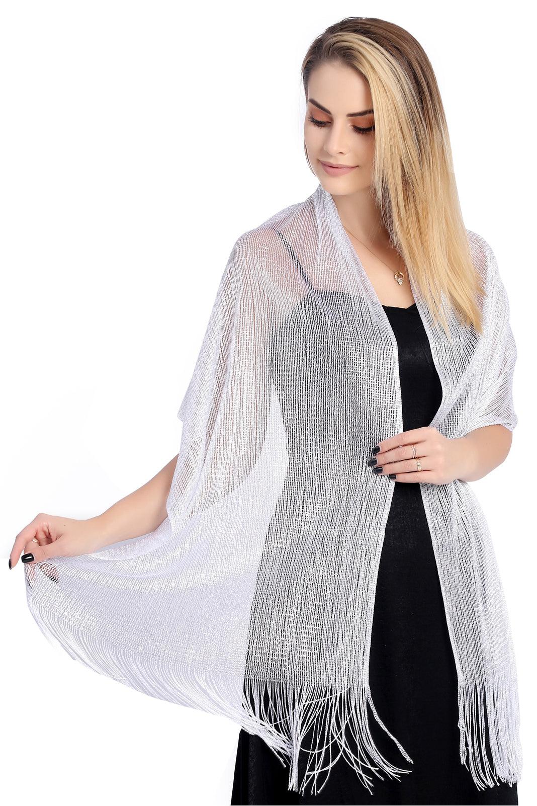 Polyester Shawl with Tassels CJ0102 - COCOMELODY