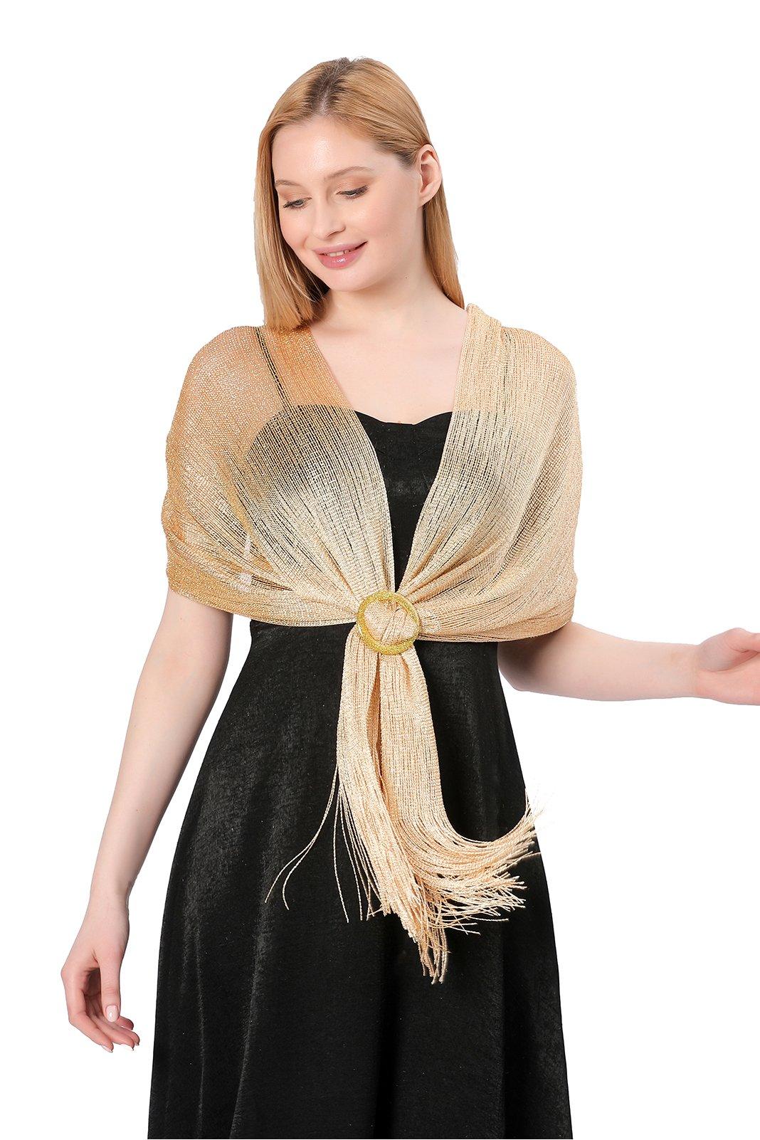 Polyester Shawl with Tassels Clasp CJ0103 - COCOMELODY
