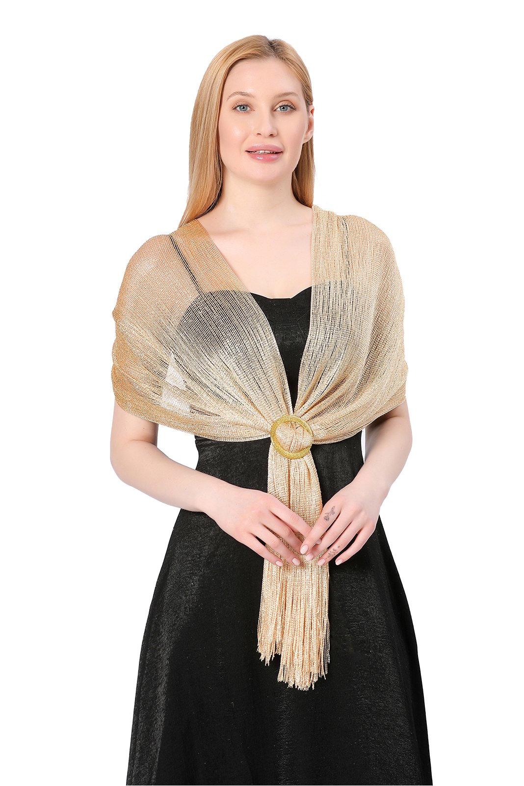 Polyester Shawl with Tassels Clasp CJ0103