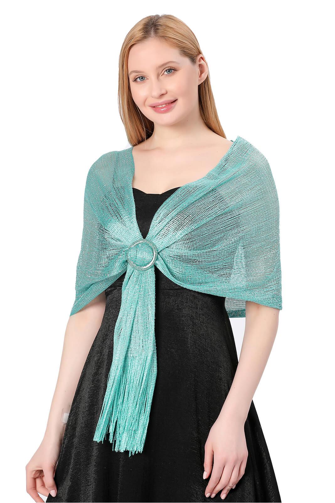 Polyester Shawl with Tassels Clasp CJ0103