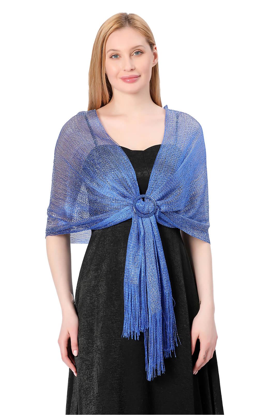 Polyester Shawl with Tassels Clasp CJ0103