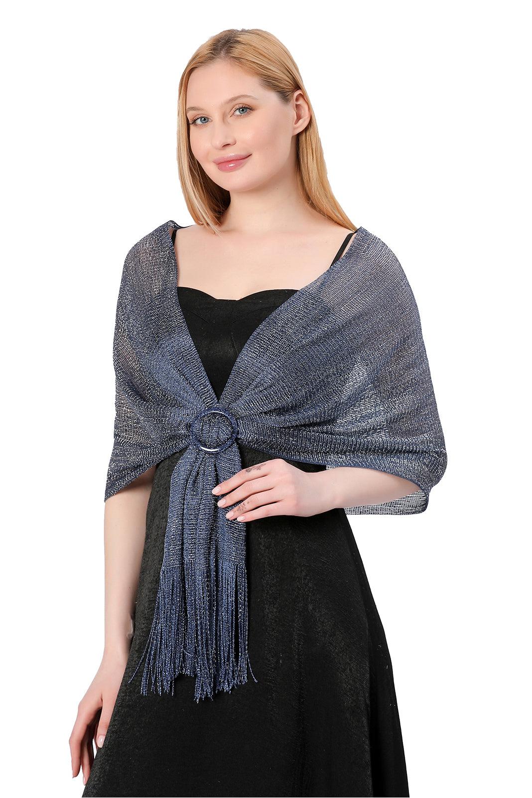 Polyester Shawl with Tassels Clasp CJ0103 - COCOMELODY