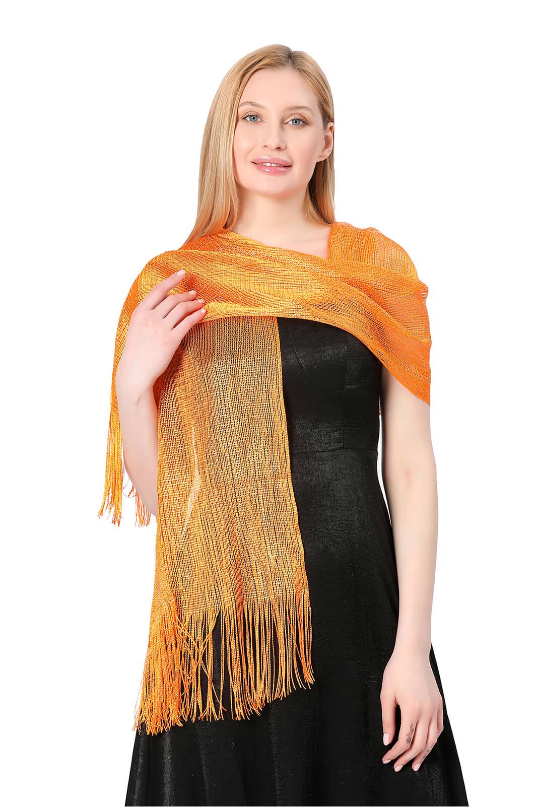 Polyester Shawl with Tassels Clasp CJ0103