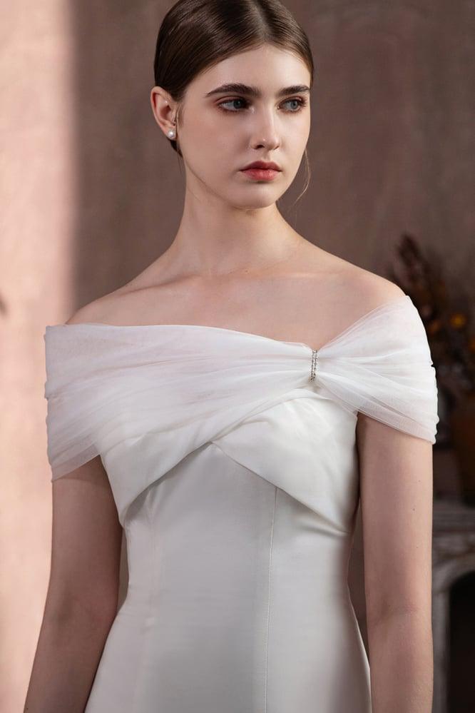 Tulle Shawl with Clasp CJ0117 - COCOMELODY