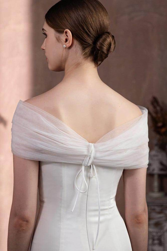 Tulle Shawl with Clasp CJ0117 - COCOMELODY