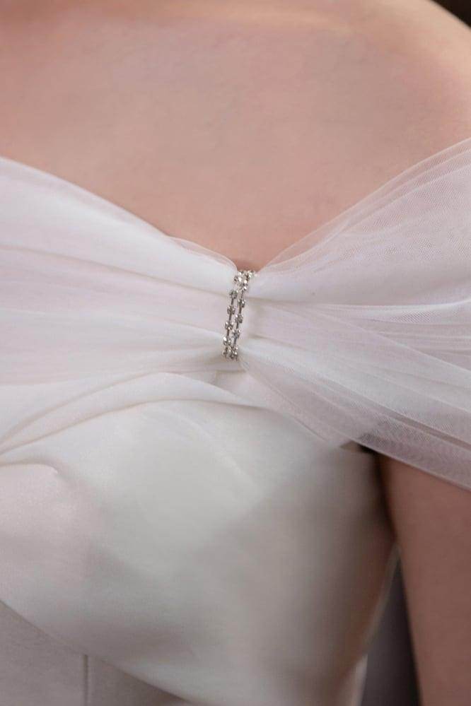 Tulle Shawl with Clasp CJ0117 - COCOMELODY