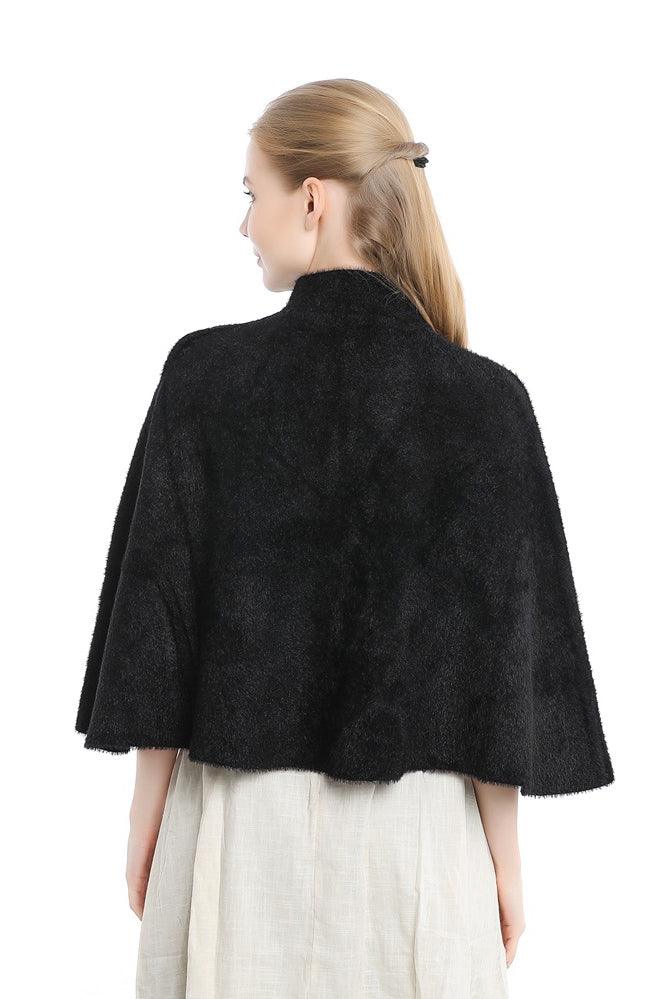 Faux Fur Shawl with Clasp CJ0121 - COCOMELODY