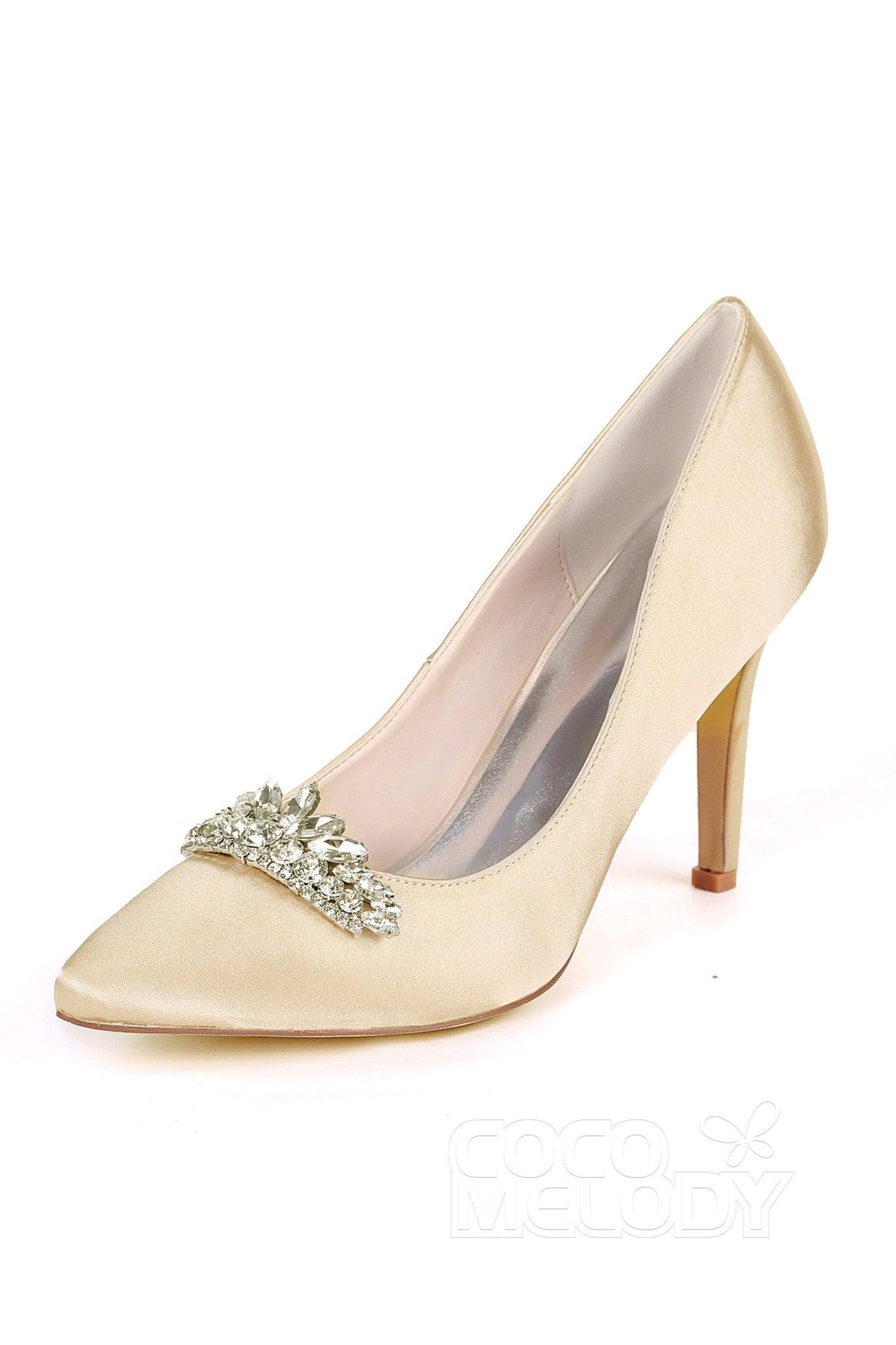 Stiletto Heel Silk-Like Heels Bridal Shoes CK0067