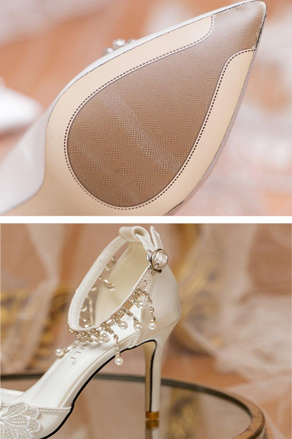 Stiletto Heel 9cm Satin Heels Bridal Shoes CK0110 - COCOMELODY